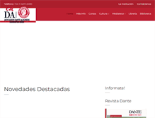 Tablet Screenshot of dante.edu.ar